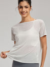 ZASUWA Female Solid Color Breathable Smock Without Bras Short Sleeves