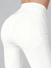 ❤ZASUWA Female Sexy Faux Leather Push Up Design Lace-up Leggings