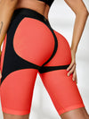 ZASUWA Female Fly Eye PU High-rise Short Tracksuit