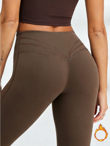 ZASUWA Female Unique Fleece Scrunch Bum Leggings