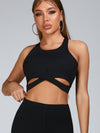🖤ZASUWA Female Cutout Mesh Quick-dry Cutout Backless Sports Bras