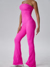 ZASUWA Female Ribbed Elastic Tight Seamless Quick-dry Jumpsuit