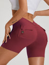 ZASUWA Female Deep V Back Pocket Scrunch Bum Booty Shorts