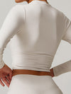 ZASUWA Female Solid Color Quick Dry Elastic Tight Long Sleeves