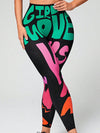 ZASUWA Female Print Quick Dry Push Up Design Color Leggings