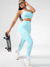 ZASUWA Female Contrast Color Fishnet Elastic Tight Tracksuit