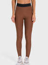 ZASUWA Female Contrast Color Elastic Tight Push Up Design Leggings