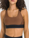 ZASUWA Female Contrast Color Adjustable Strap with Chest Pads Sports Bras