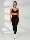 Contrast Color Push Up Tracksuit
