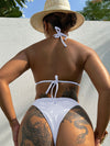 ZASUWA Female Sexy Backless Shine Leopard Print Crystal Bikini Set