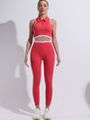 ZASUWA Female Stand Up Collar Zipper Quick Dry Tank
