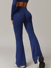 ZASUWA Female Solid Color Flare High-rise Leggings