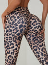 Leopard Deep V Back Scrunch Bum Shorts