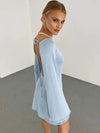 ZASUWA Female Sexy Solid Color Backless Without Bikini Set Cover-up