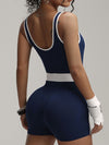 ZASUWA Female Contrast Color Stripes Scrunch Bum Romper
