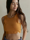 ZASUWA Female Sexy Solid Color Backless Round Neck Quick Dry Tank