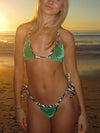 ZASUWA Female Zebra Print Contrast Color Bikini Set