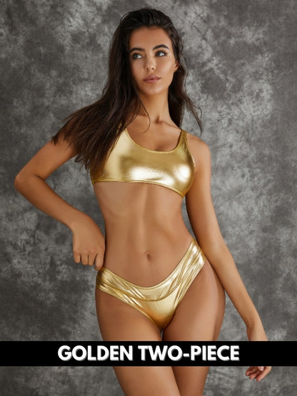 Sexy Shiny Golden&Sliver Swimsuit
