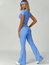 ZASUWA Female Contrast Color Lace-up V-shaped Waist Folds Tracksuit