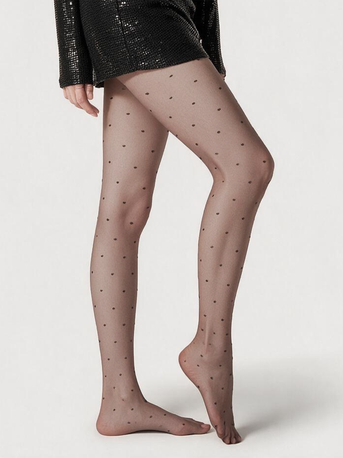 Sheer Polka Dot Pantyhose