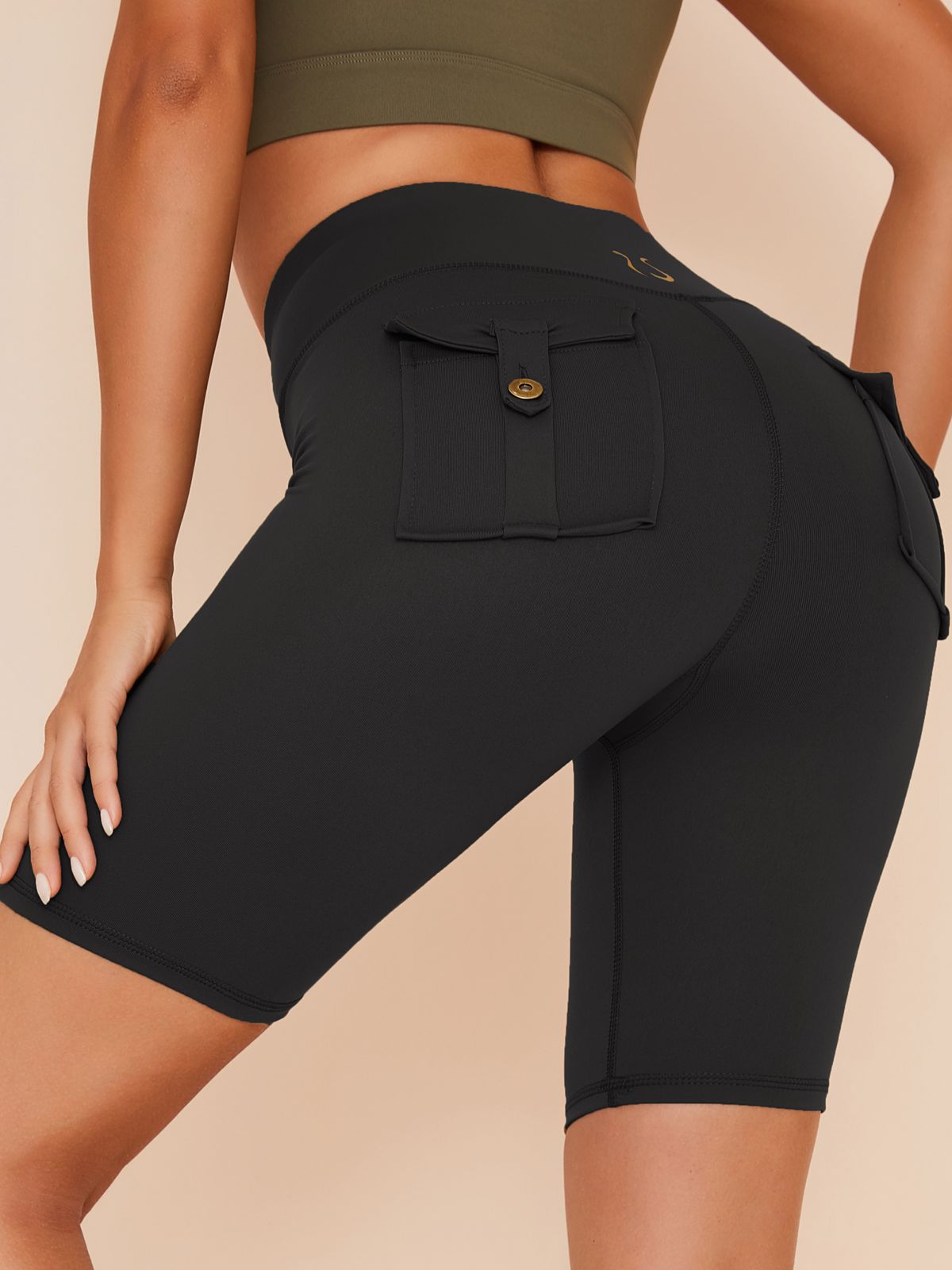 Pockets Spandex Gym Booty Cargo Shorts