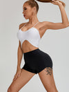 ZASUWA Female Scrunch Bum High-rise Spandex Gym Booty Shorts
