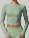 ZASUWA Female Solid Color Quick Dry Elastic Tight Long Sleeves