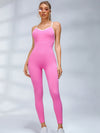 ZASUWA Female Contrast Color Cross Back Ribbed Jumpsuit