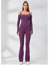 U Collar Scrunch Bum Elastic Tight Jumpsuit