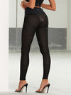 ZASUWA Female Fly Eye Contrast Color High-rise Leggings