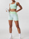 ZASUWA Female Scrunch Bum with Chest Pads Elastic Tight Short Tracksuit
