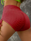 ZASUWA Female Tiktok Drawstring Scrunch Bum Spandex Gym Booty Shorts