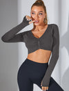 ZASUWA Female Front Folds Thumbhole Long Sleeves