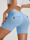 ZASUWA Female Deep V Back Pocket Scrunch Bum Booty Shorts