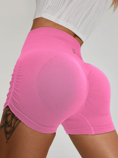 Ribbed Scrunch Bum Quick-drying Spandex Gym Booty Shorts