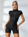 Solid Color Hollow Out Backless Romper