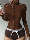 ZASUWA Female Zipper Stand Collar Jackets