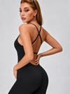 Cross Back Adjustable Strap Jumpsuit