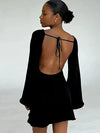 ZASUWA Female Sexy Solid Color Backless Without Bikini Set Cover-up