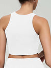 ZASUWA Female Twist Hollow Out Solid Color Tank