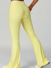 ZASUWA Female Contrast Color V-shaped Waist Folds Lace-up Flare Leggings