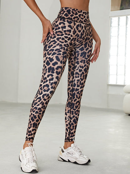Leopard Deep V Back Scrunch Bum Shorts