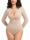 Cutout Seamless Long-Sleeve Sexy Tight Shapewear Bodysuits