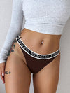 ZASUWA Female Sexy Letter Print T-back Panties