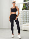 ZASUWA Female Cross Beautify Back Deep-V Scrunch Bum Tracksuit