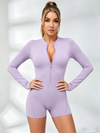 Zipper Backless Scrunch Bum With Pads Romper