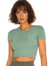 ZASUWA Female Sexy Hollow Out Round Neck Short Sleeves