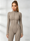 Sexy Zipper Stitch Performance Jumpsuit