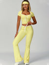 ZASUWA Female Contrast Color Lace-up V-shaped Waist Folds Tracksuit