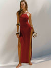 ZASUWA Female Sexy Cross Back Without Bikini Set Cover Up Dress